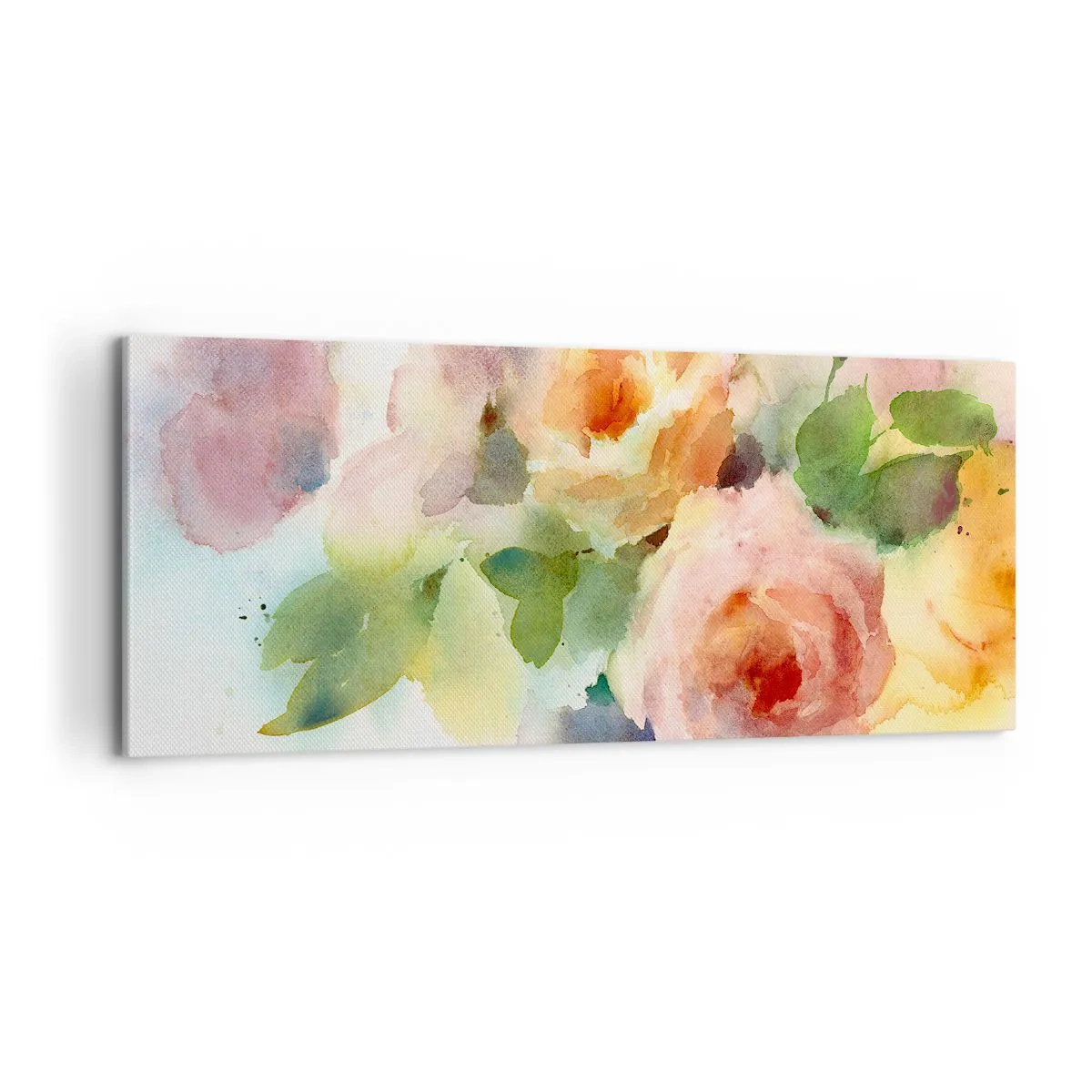 Cuadro sobre lienzo - Impresión de Imagen - Delicado como una acuarela - 100x40 cm