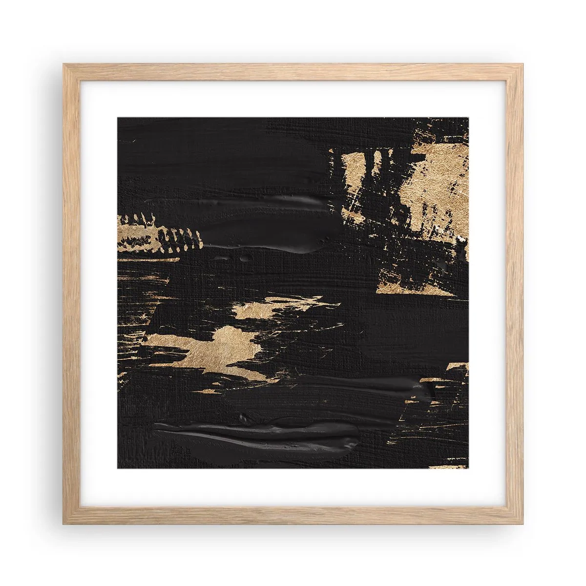 Póster en marco roble claro - Un rastro de tacto - 40x40 cm