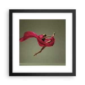 Póster en marco negro - Llama danzante - 30x30 cm