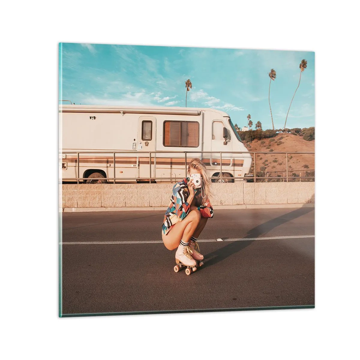 Cuadro sobre vidrio - Impresiones sobre Vidrio - ¡Sonrían, por favor! - 60x60 cm