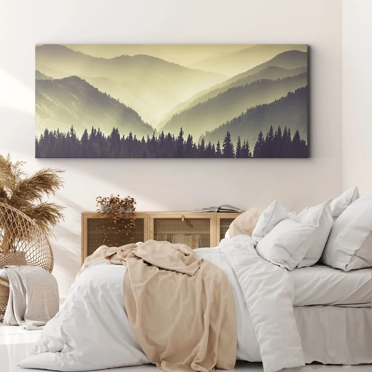 Cuadro sobre lienzo - Impresión de Imagen - Más allá de las siete montañas... - 100x40 cm