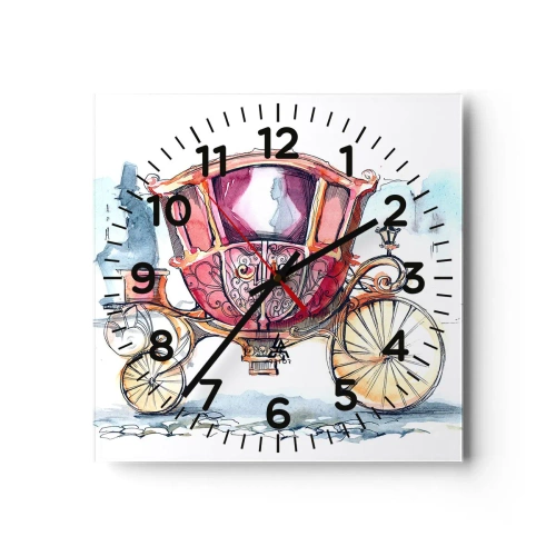 Reloj de pared - Reloj de vidrio - ¿A la boda o al baile? - 40x40 cm