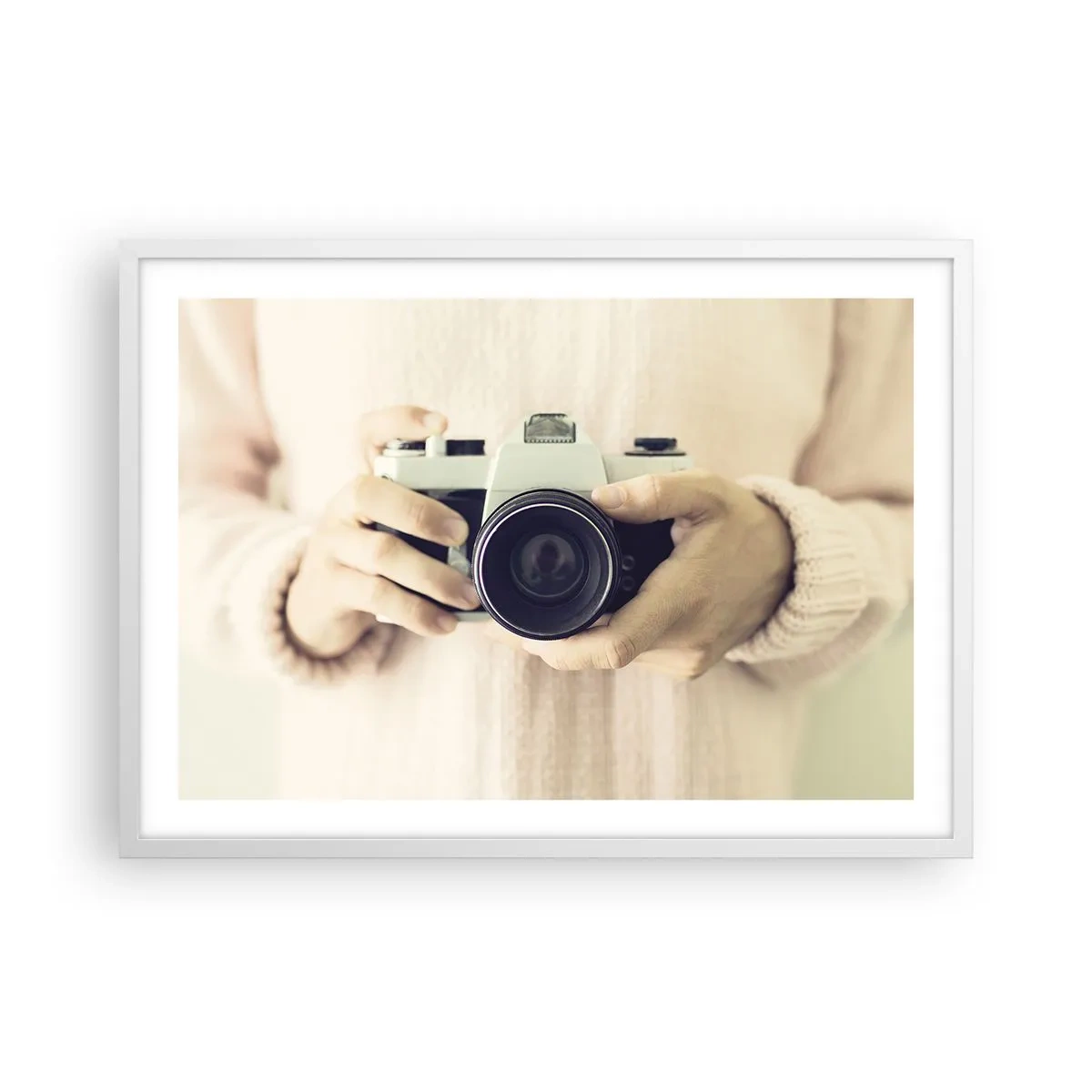 Póster en marco blanco - Una visión diferente - 70x50 cm