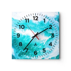 Reloj de pared - Reloj de vidrio - En el núcleo del elemento - 40x40 cm
