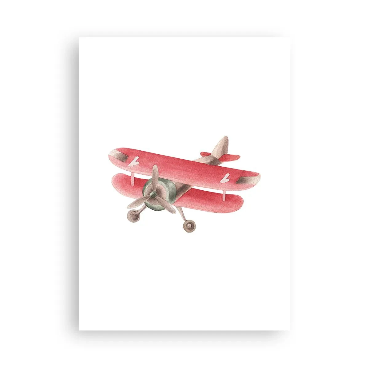 Póster - Un encantador biplano retro rojo. - 50x70cm - Listo para surcar los cielos - Decoración de pared moderna para salón y dormitorio ARTTOR
