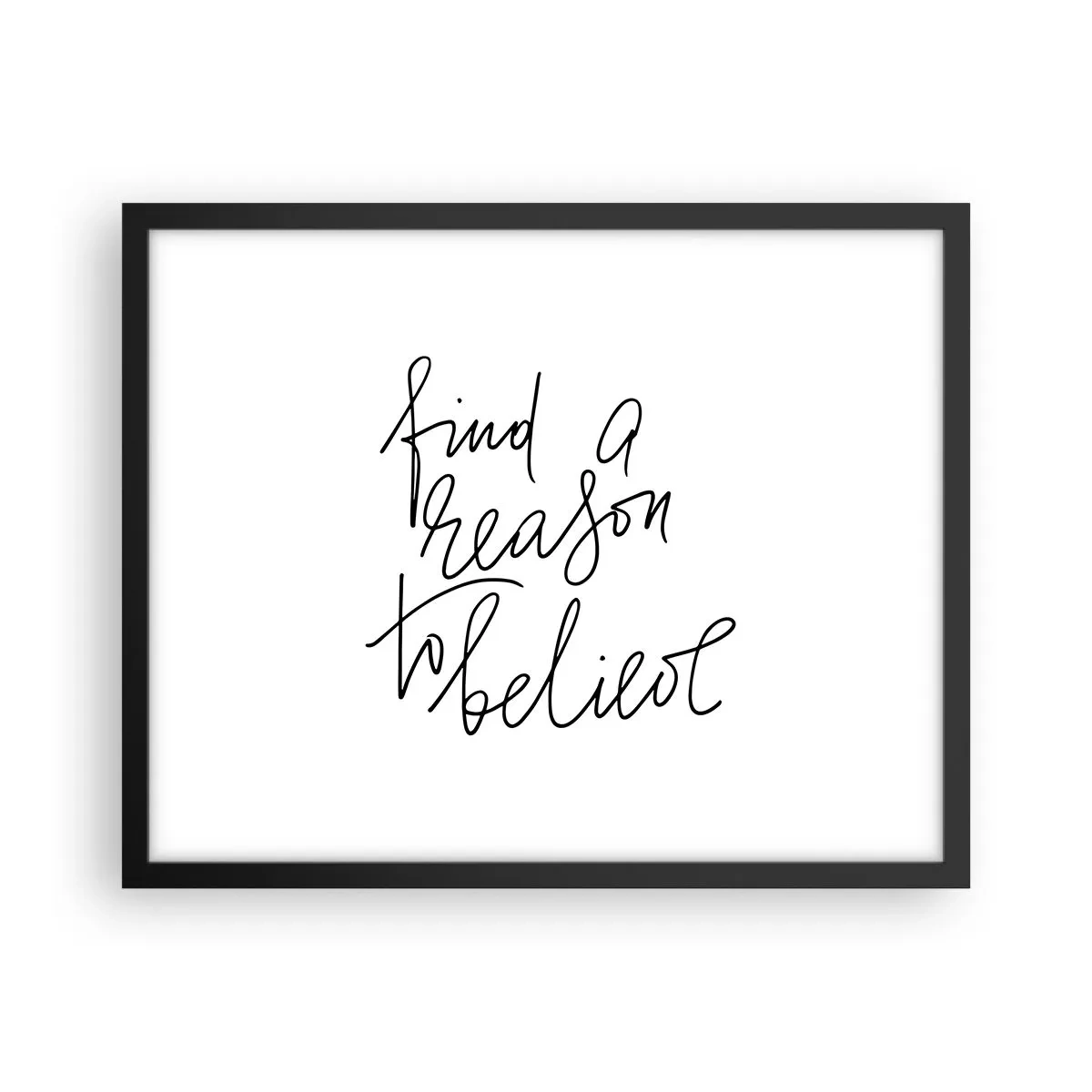 Póster en marco negro - Es posible - 50x40 cm