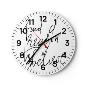 Reloj de pared - Reloj de vidrio - Es posible - 30x30 cm