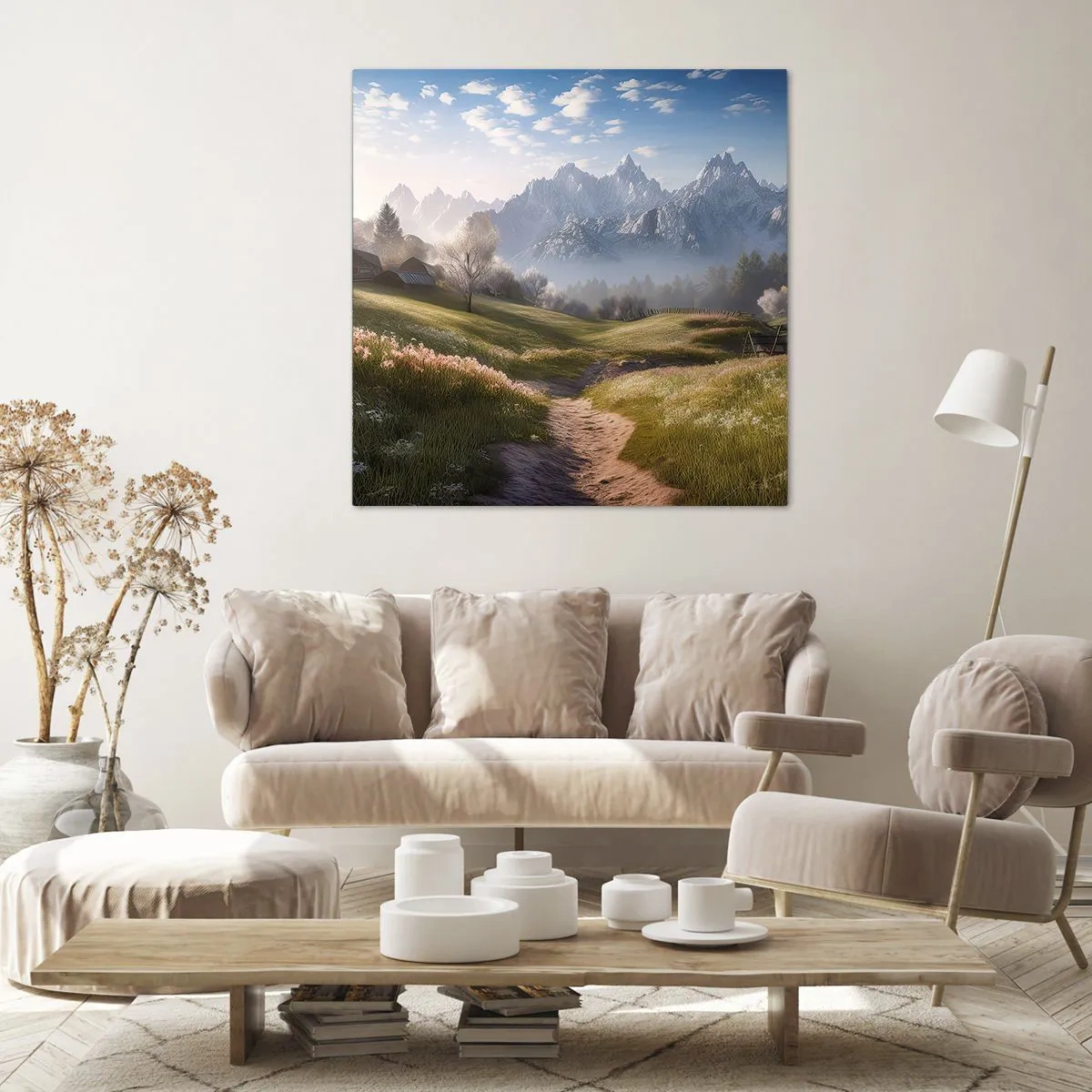 Cuadro sobre lienzo - Impresión de Imagen - Valle idílico - 60x60 cm