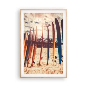 Póster en marco roble claro - Buenas noches, hasta mañana - 61x91 cm