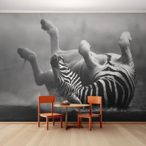 Fotomural Premium Canvas - No solo un caballo se reiría - animales, costillas, Naturaleza - 450x315 cm