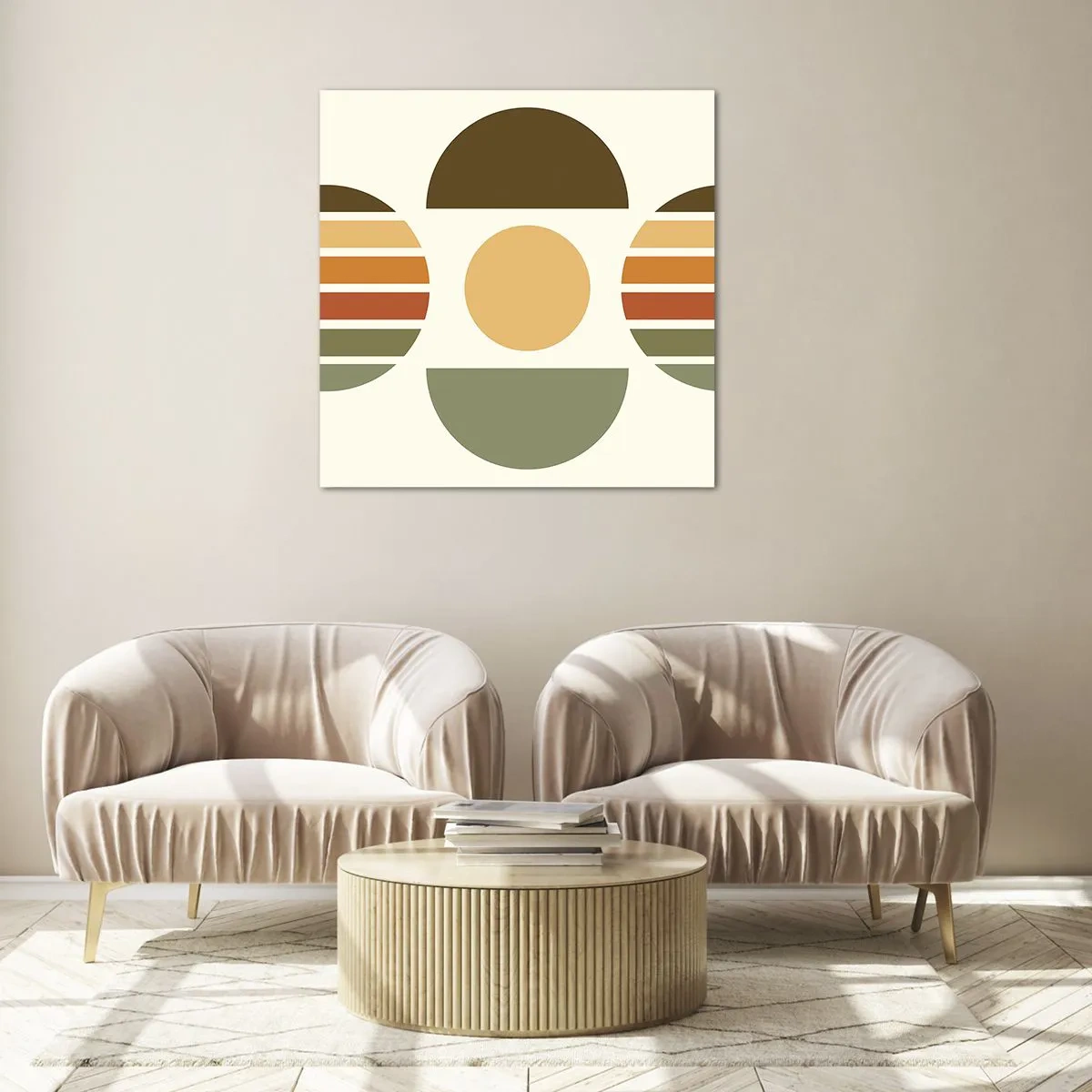 Cuadro sobre vidrio - Impresiones sobre Vidrio - Los tonos de la tierra - 50x50 cm