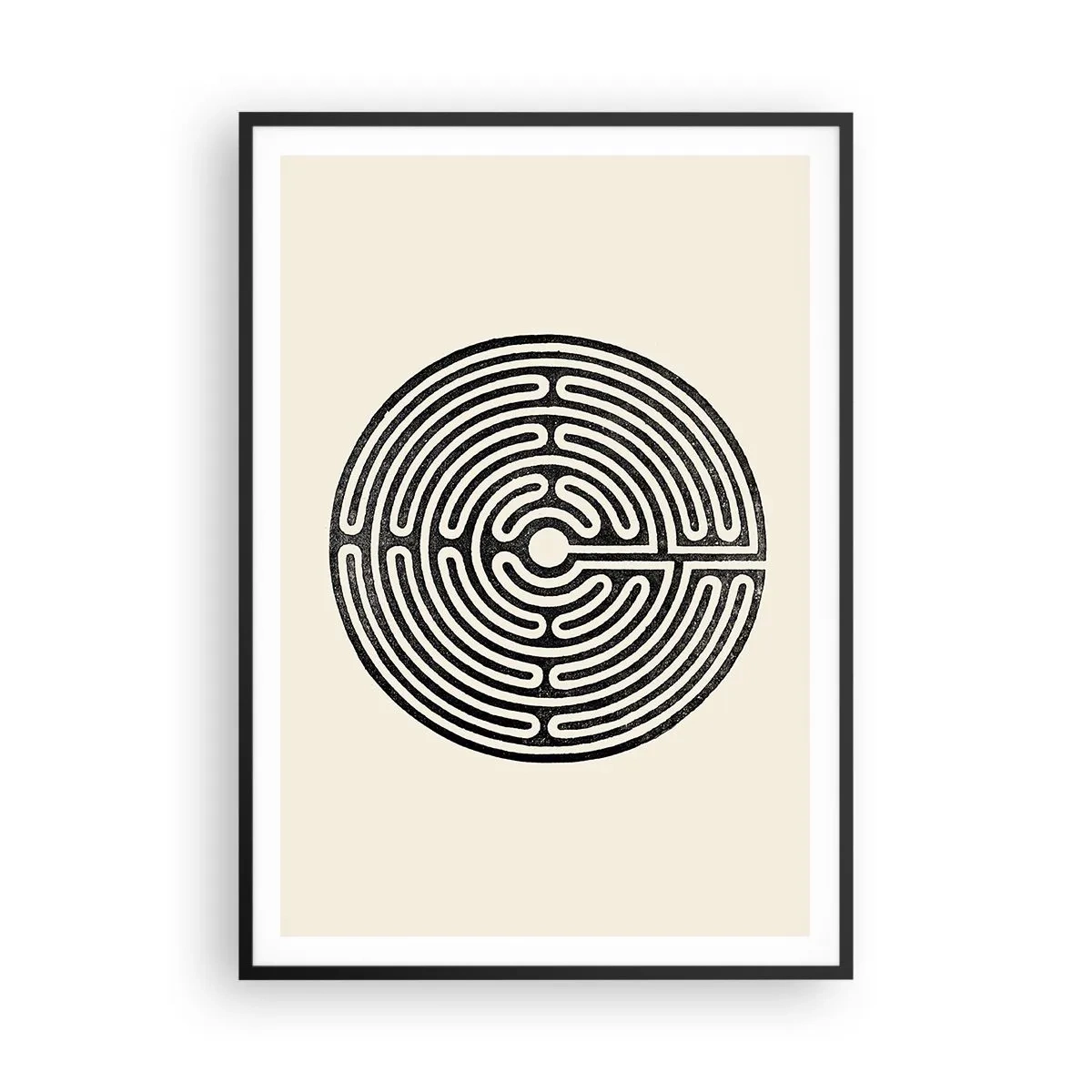 Póster en marco negro - Orden misterioso - 70x100 cm