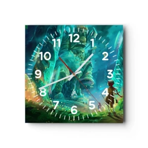 Reloj de pared - Reloj de vidrio - Del gran libro de los cuentos de hadas - 40x40 cm