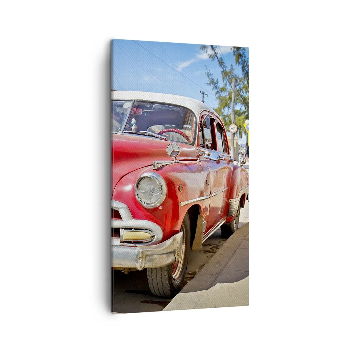 Cuadro sobre lienzo - Impresión de Imagen - Solo en Cuba - 45x80 cm