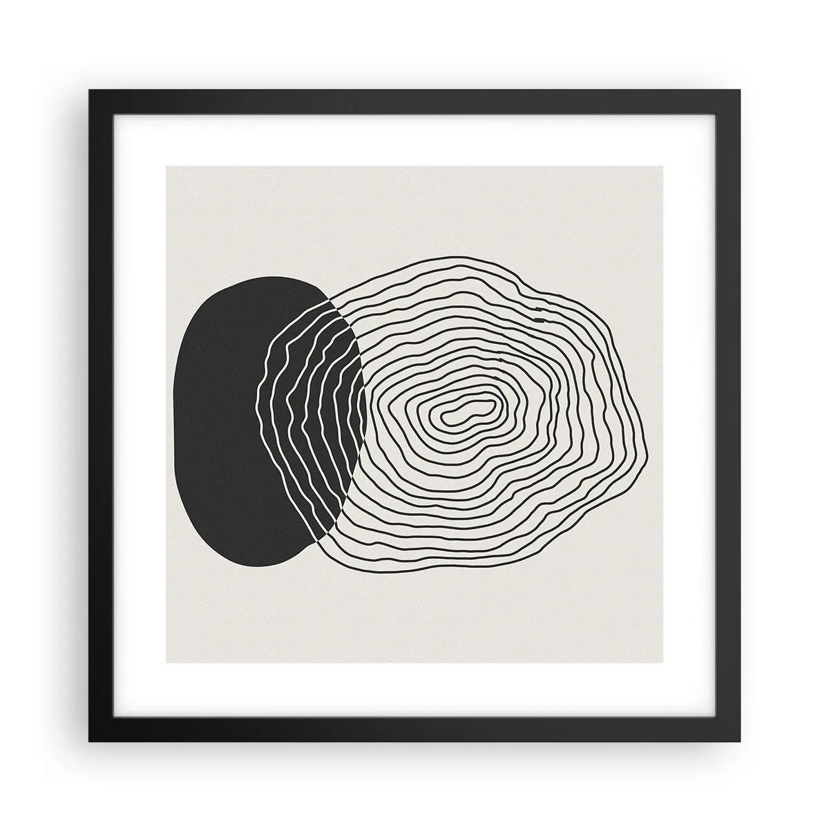 Póster en marco negro - Persistencia y vibración - 40x40 cm