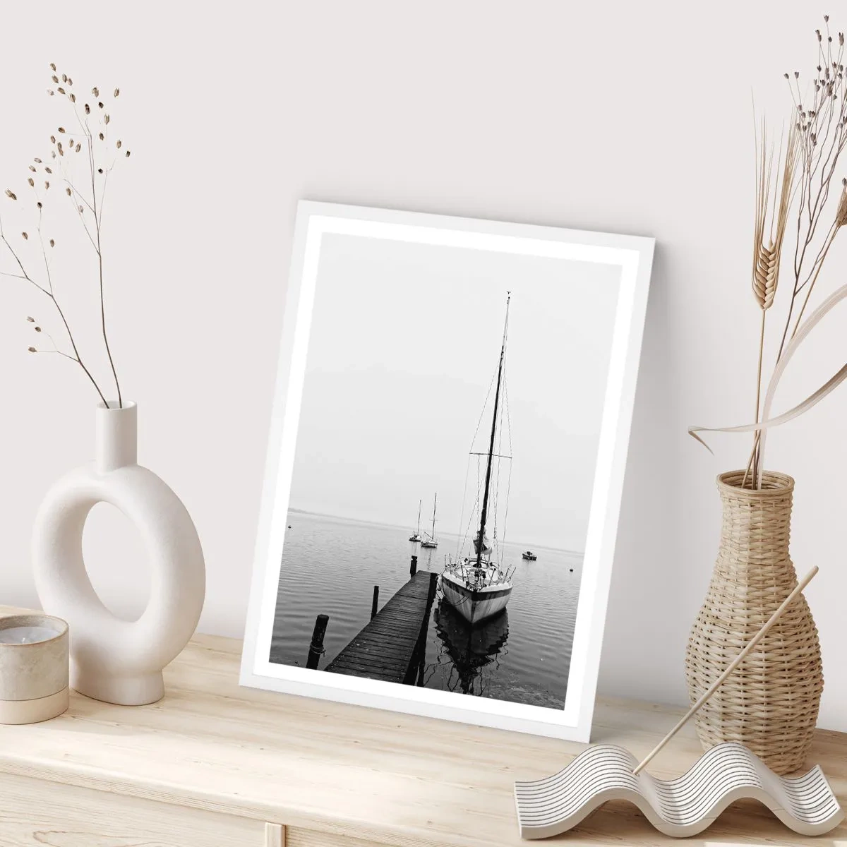 Póster en marco blanco - Listo para partir - 70x100 cm