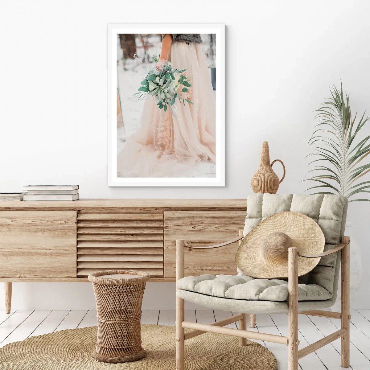 Póster en marco blanco - Y vivieron felices para siempre - 50x70 cm