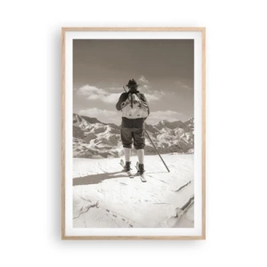 Póster en marco roble claro - El techo del mundo - 61x91 cm