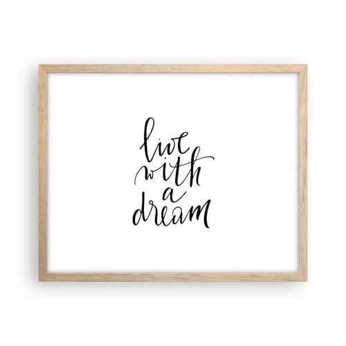 Póster en marco roble claro - Por supuesto - 50x40 cm