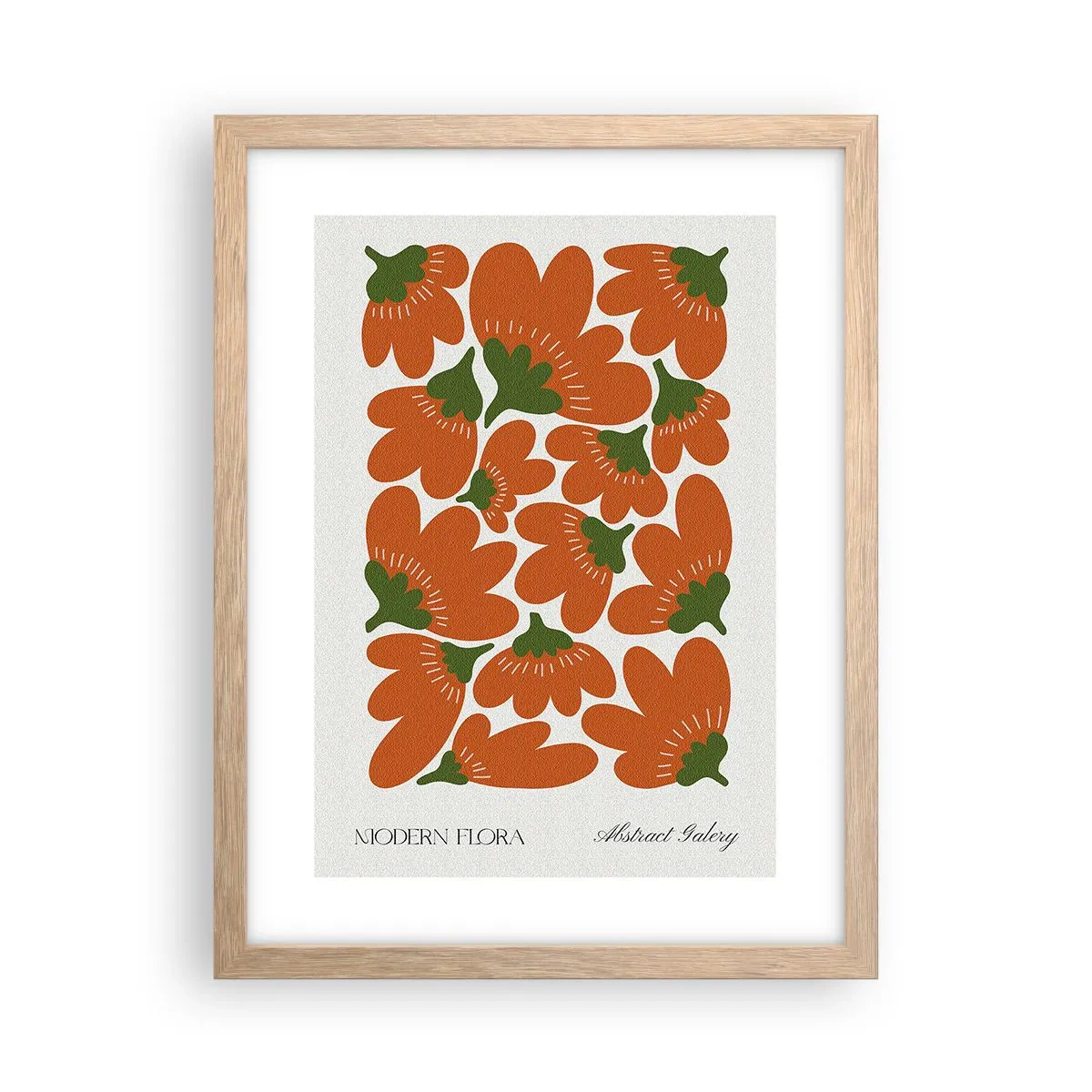 Póster en marco roble claro - La vida de las flores - 30x40 cm