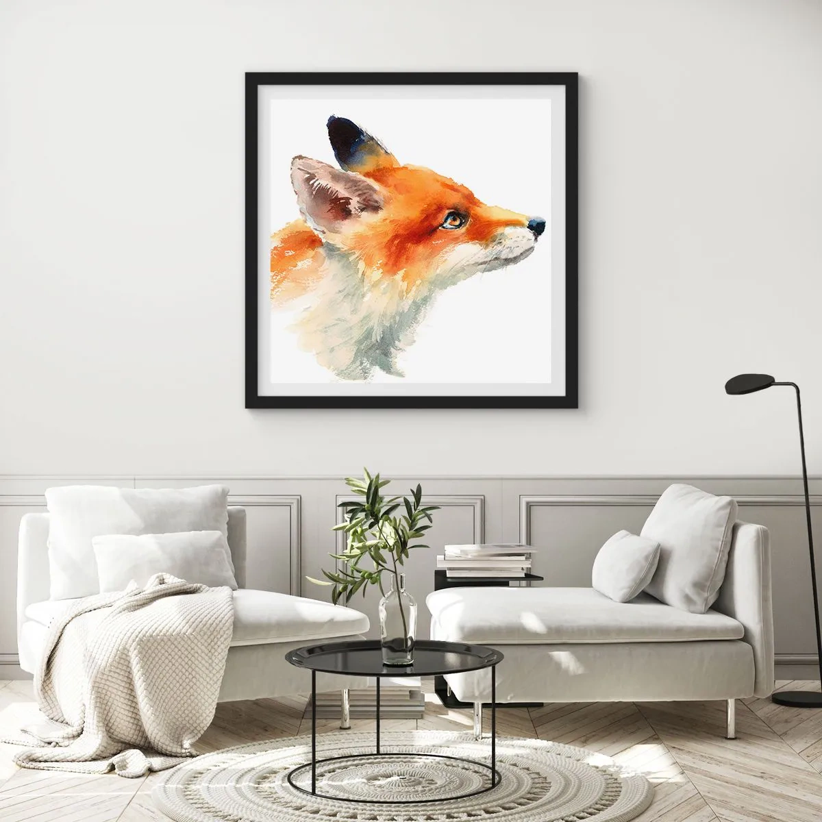 Póster en marco negro - Nunca se es demasiado cuidadoso - 50x50 cm