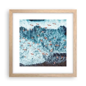 Póster en marco roble claro - Un desfile marítimo - 30x30 cm