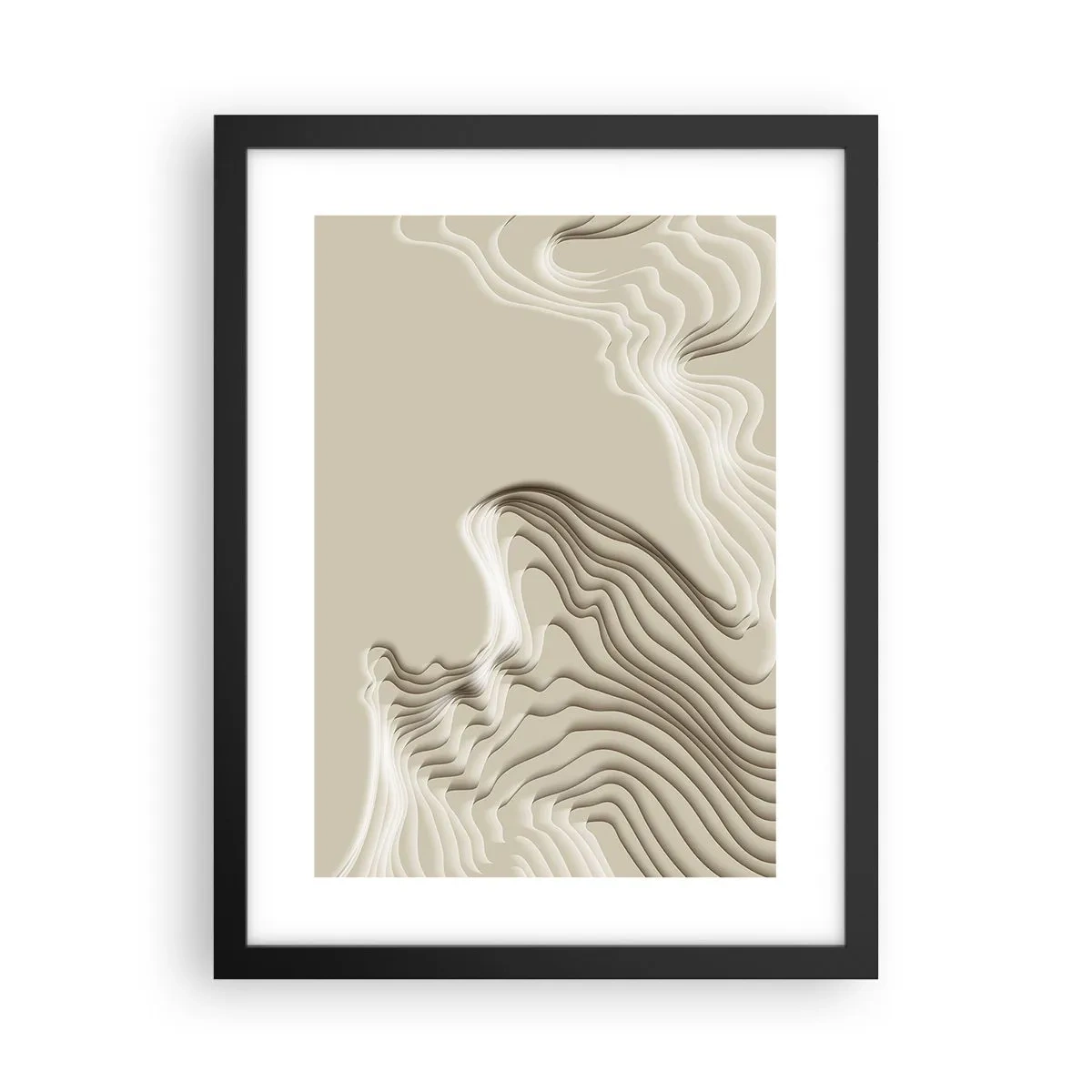 Póster en marco negro - Topografía del arte - 30x40 cm