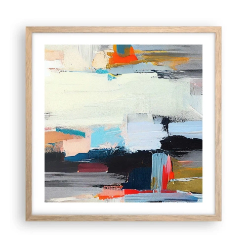 Póster en marco roble claro - ¿Existe un método único? - 50x50 cm