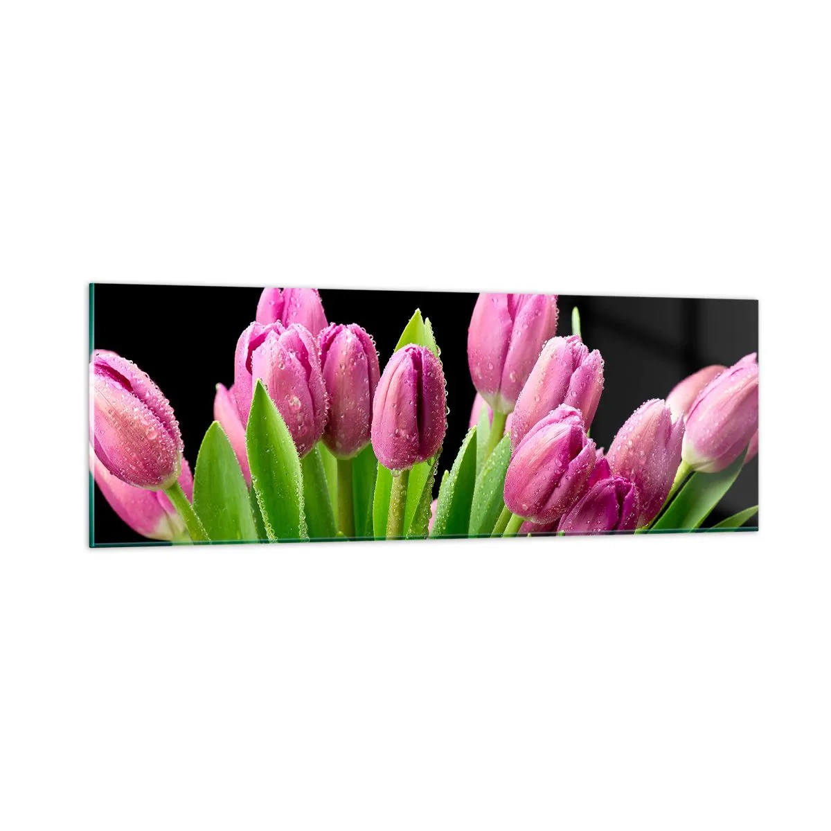 Cuadro sobre vidrio - Impresiones sobre Vidrio - La alegría de la primavera - 90x30 cm