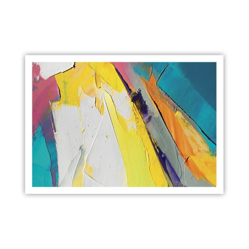 Póster - Una composición abstracta en colores intensos. - 100x70cm - Anatomía de la luz - Decoración de pared moderna para salón y dormitorio ARTTOR