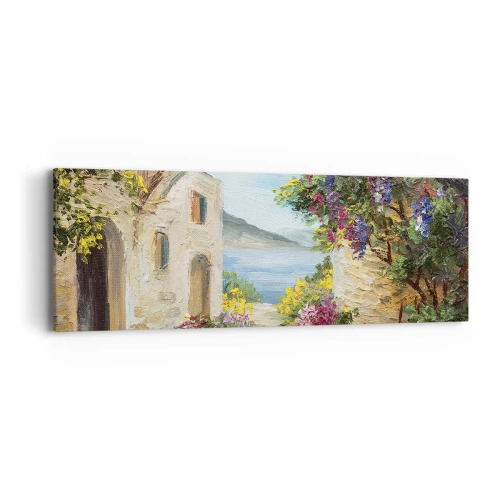 Cuadro sobre lienzo - Impresión de Imagen - El encanto del paisaje costero - 90x30 cm
