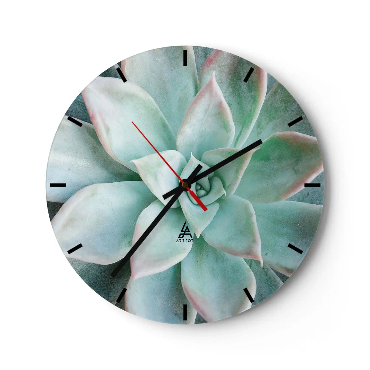 Reloj de pared - Reloj de vidrio - El corazón del desierto - 30x30 cm