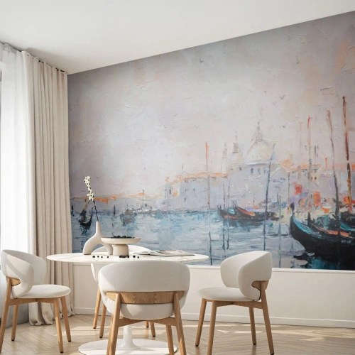 Fotomural Premium Canvas - Más allá del agua, más allá de la niebla - Pedazo, Ciudad, Venecia - 350x256 cm