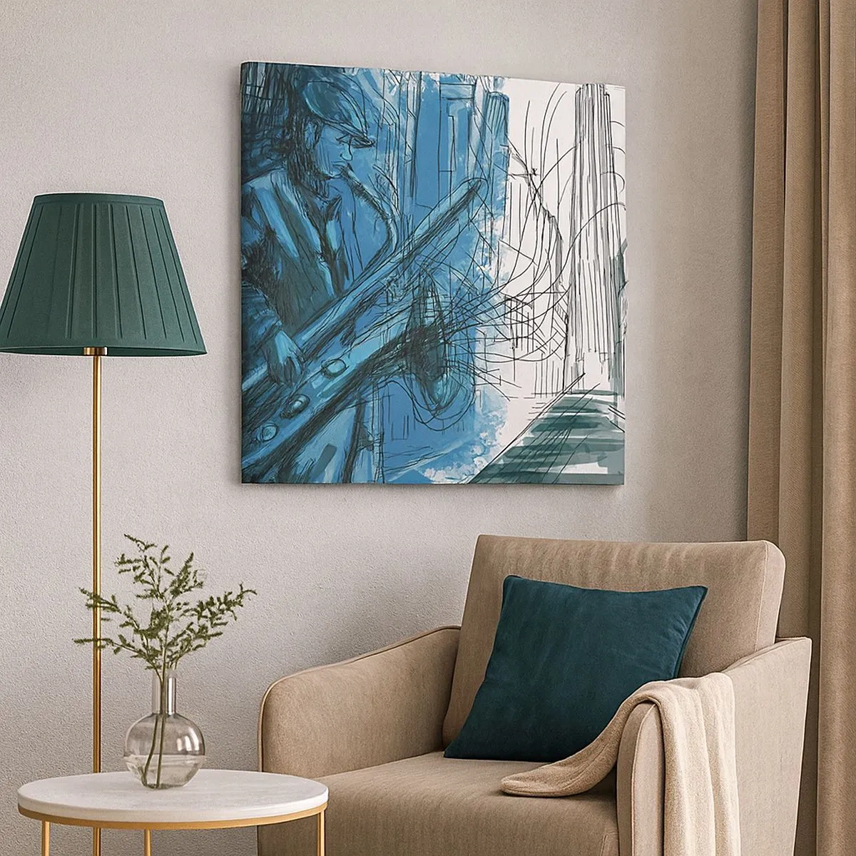 Cuadro sobre lienzo - Impresión de Imagen - Rapsodia urbana - 30x30 cm