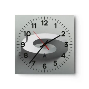 Reloj de pared - Reloj de vidrio - Ser sabio no es una labor sencilla - 40x40 cm
