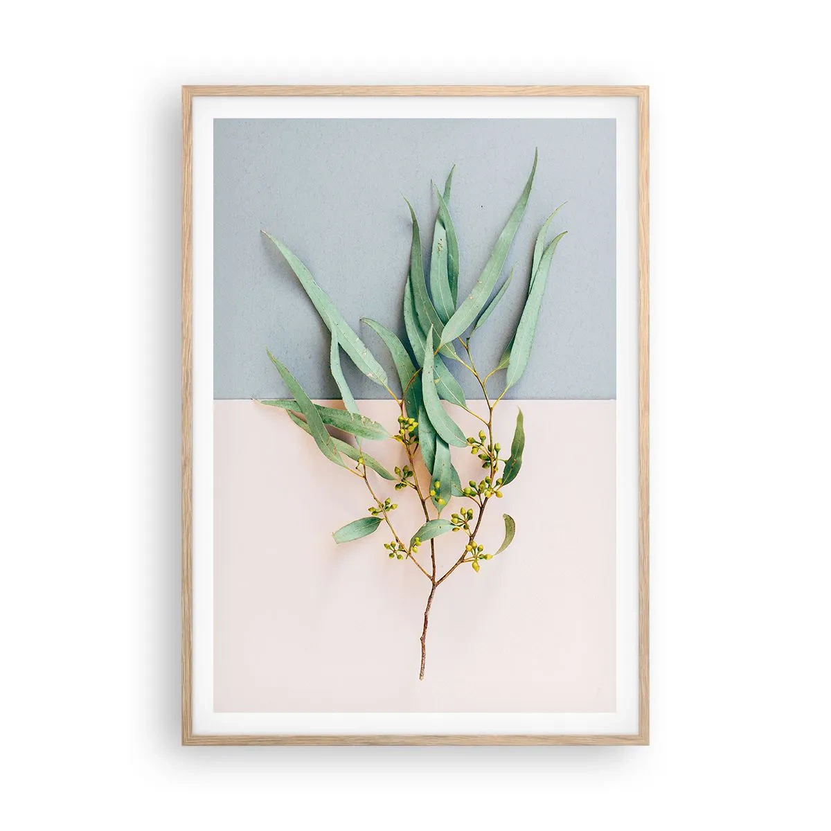 Póster en marco roble claro - La sutileza del pastel - 70x100 cm