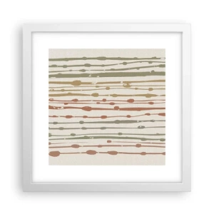 Póster en marco blanco - Composición de notas musicales - 30x30 cm