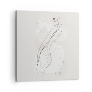 Cuadro sobre lienzo - Impresión de Imagen - Una mirada no dice nada y al mismo tiempo lo dice todo - 50x50 cm