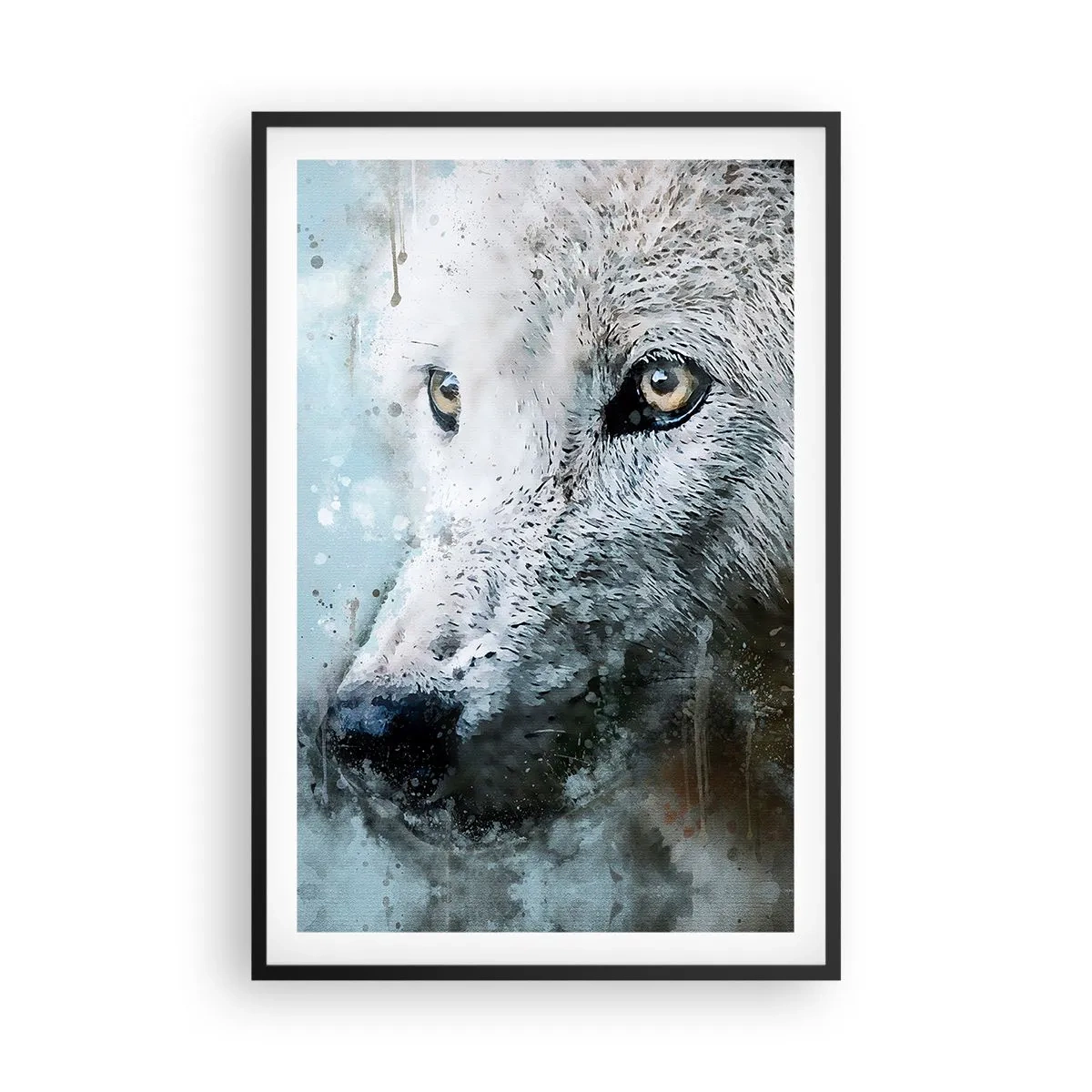 Póster en marco negro - Conoce el alma del lobo - 61x91 cm