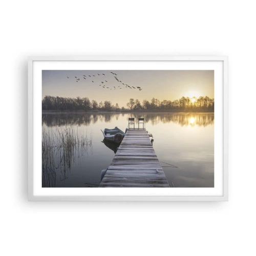 Póster en marco blanco - Volveré en un rato - 70x50 cm