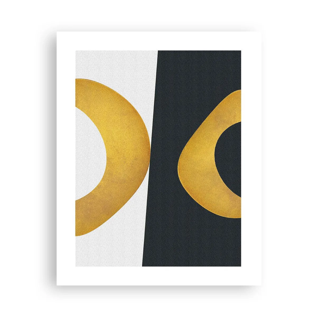 Póster - Blanco, negro, dorado - 40x50 cm