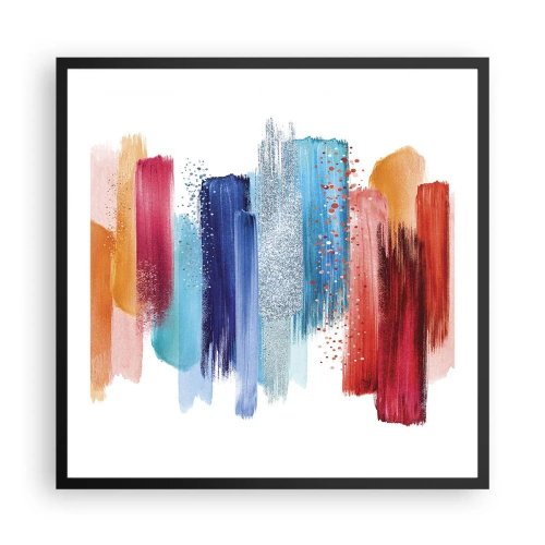 Póster en marco negro - Arriba y abajo - 60x60 cm