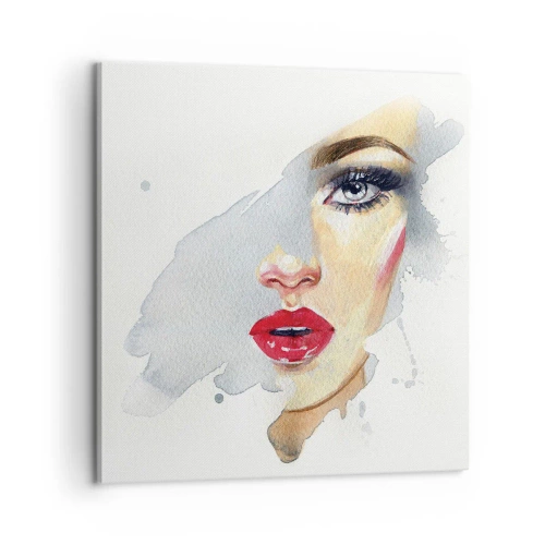 Cuadro sobre lienzo - Impresión de Imagen - Reflejo en una gota de agua - 60x60 cm