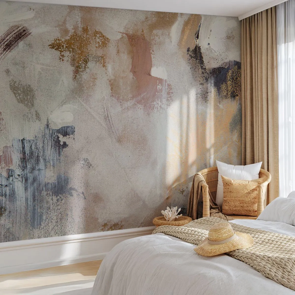 Fotomural personalizado Premium Sand - Abstracción brumosa - Pedazo, Abstracción, Minimalismo