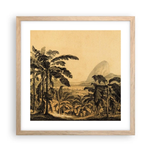 Póster en marco roble claro - En un ambiente colonial - 40x40 cm