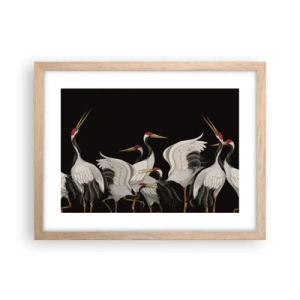 Póster en marco roble claro - Asuntos de aves - 40x30 cm