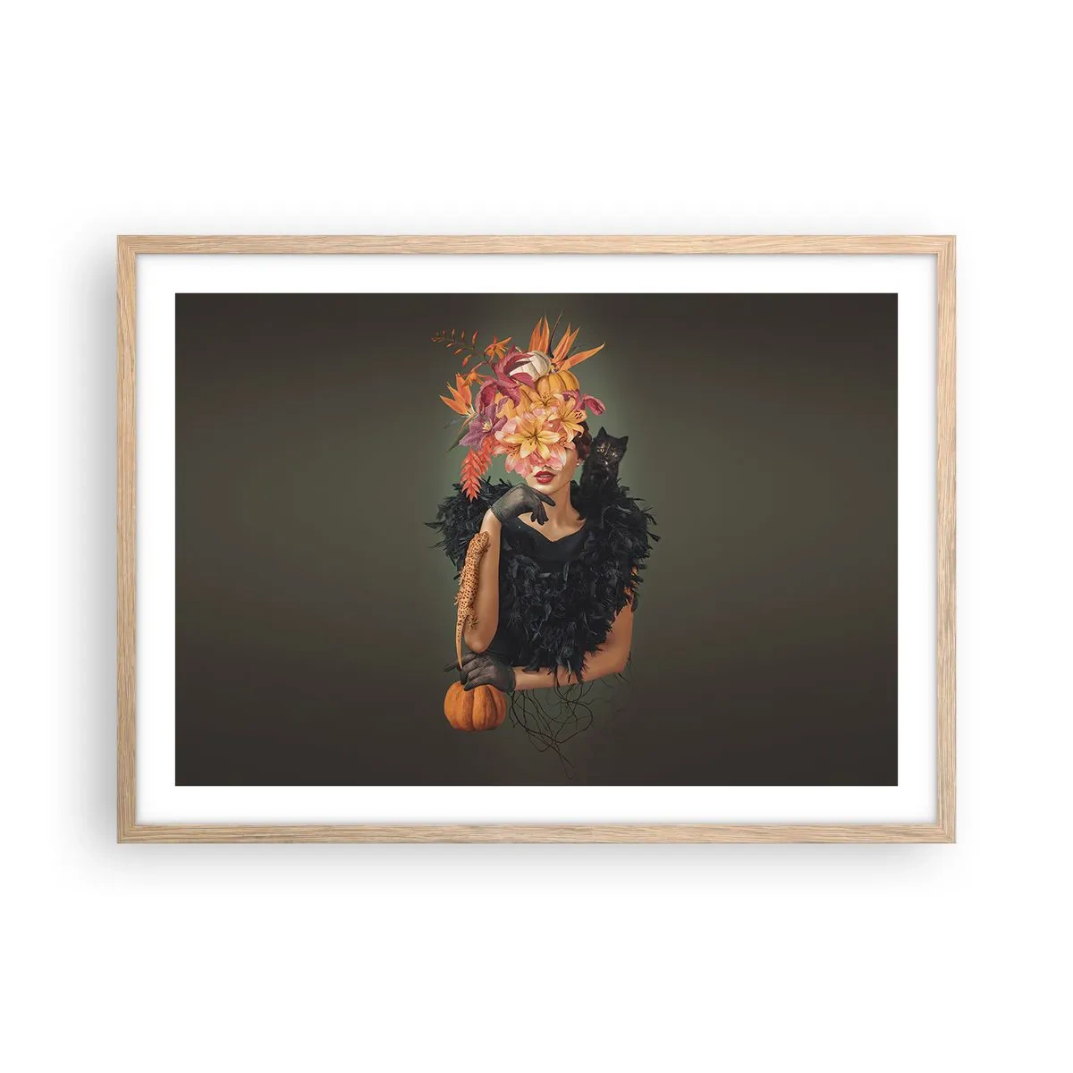 Póster en marco roble claro - Hechizo de bruja - 70x50 cm