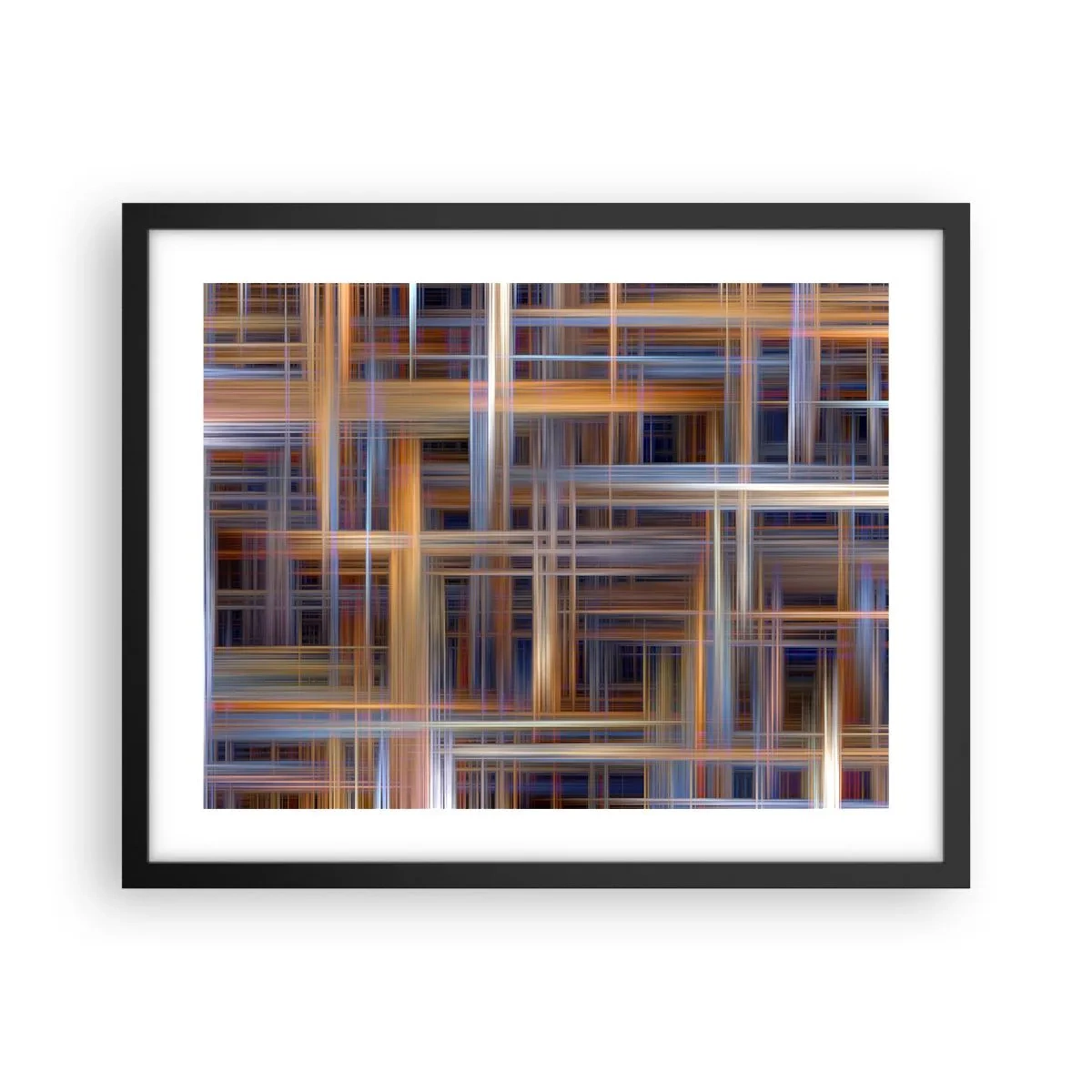 Póster en marco negro - Tejido de luz - 50x40 cm
