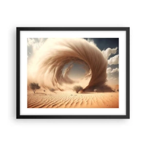 Póster en marco negro - Portal abierto - 50x40 cm