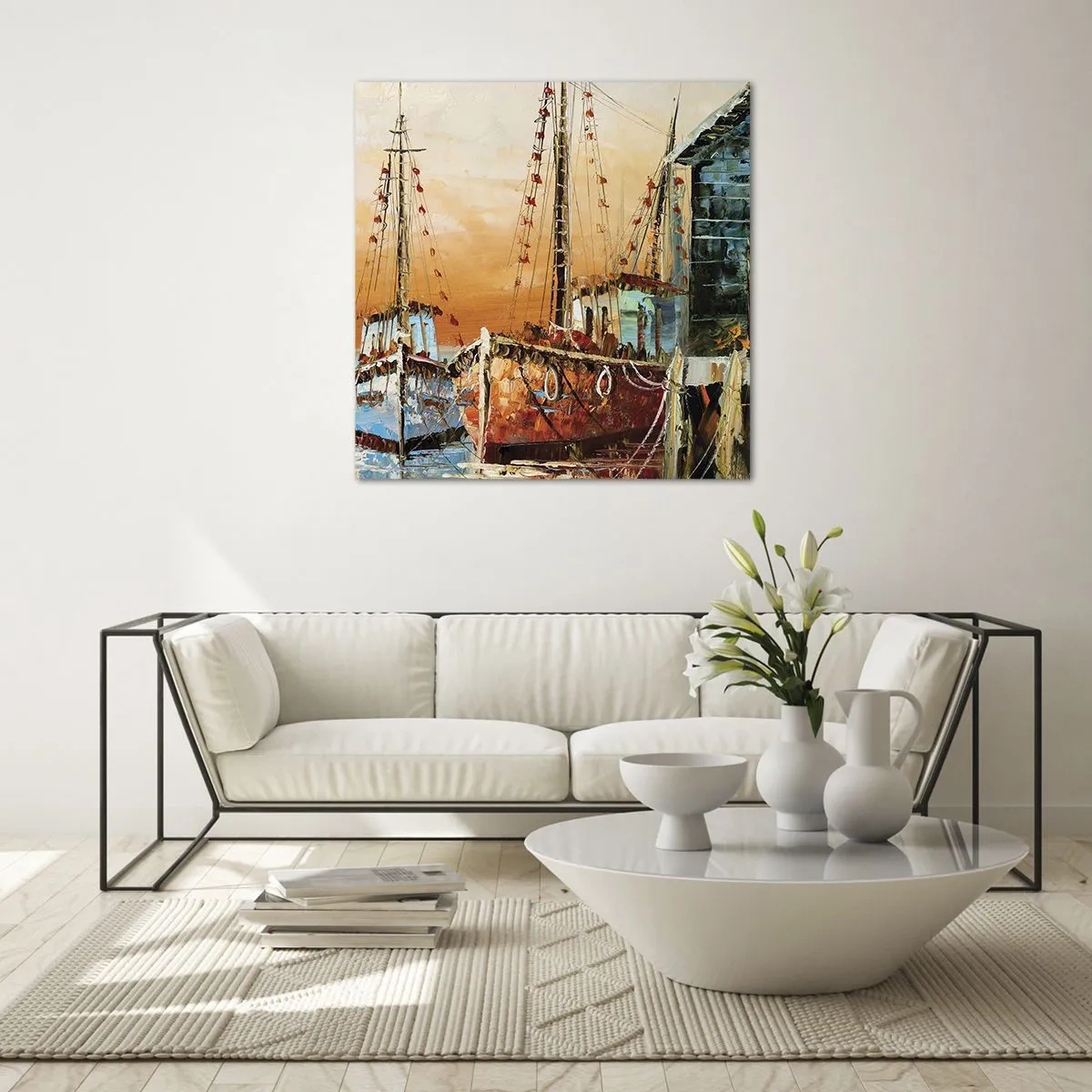 Cuadro sobre vidrio - Impresiones sobre Vidrio - Regreso pacífico - 40x40 cm